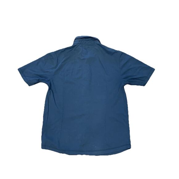 LinkSoul Button Up Shirt Men's (M) Tempus Fugit Short Sleeve Blue Organic Cotton - Picture 2 of 9